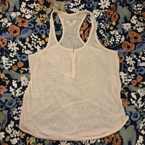 American Eagle Outfitters Light Pink Henley Tank Top